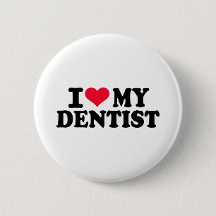 Badge Rond 5 Cm J'aime mon dentiste