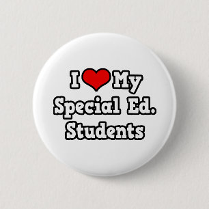 Badge Rond 5 Cm J'Aime Mon Ed Spécial. Étudiants