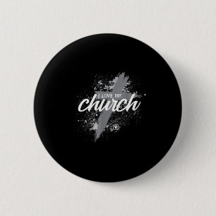 Badge Rond 5 Cm J'aime mon église - Midland New Life Vineyard, Mi 