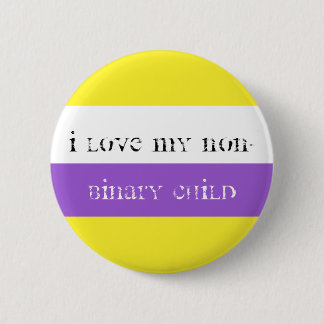 Badge Rond 5 Cm J'aime mon enfant non-binaire