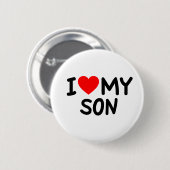 Badge Rond 5 Cm J'aime mon Fils (Devant & derrière)