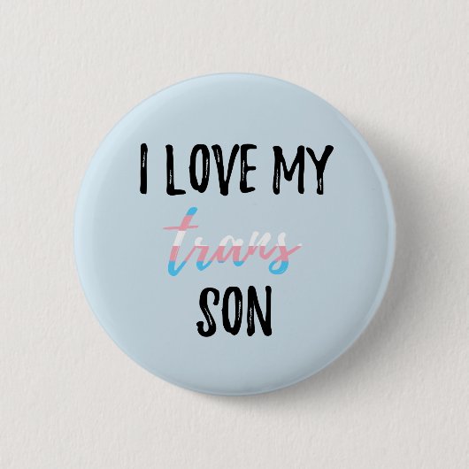 Badge Rond 5 Cm J'aime mon fils de transport (Devant)