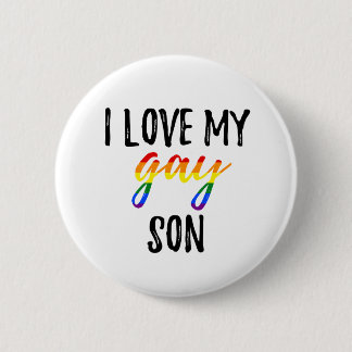 Badge Rond 5 Cm J'aime mon fils gai