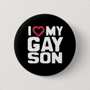 Badge Rond 5 Cm J'aime mon fils gay