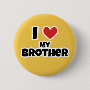 Badge Rond 5 Cm J'aime mon frère