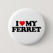 BADGE ROND 5 CM J'AIME MON FURET (Devant)