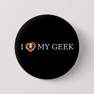 BADGE ROND 5 CM J'AIME MON GEEK
