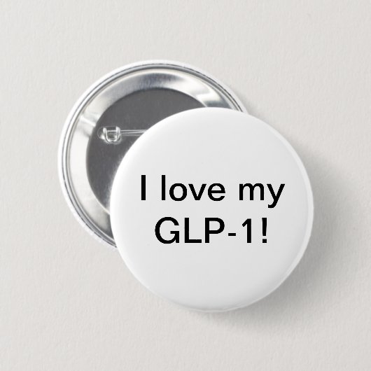Badge Rond 5 Cm J'aime mon GLP-1 (Devant & derrière)