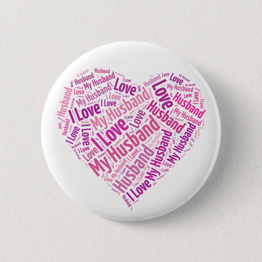 Badge Rond 5 Cm J'Aime Mon Mari (Devant)