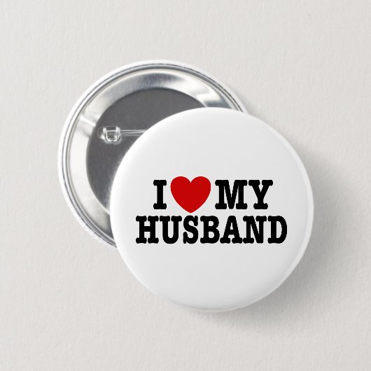Badge Rond 5 Cm J'Aime Mon Mari (Devant & derrière)