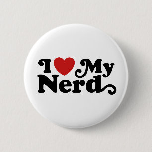 Badge Rond 5 Cm J'aime mon Nerd