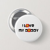 Badge Rond 5 Cm J'Aime Mon Papa (Devant & derrière)