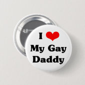 Badge Rond 5 Cm J'aime mon papa gai (Devant & derrière)