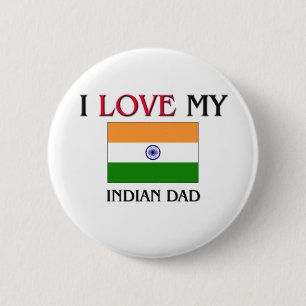 Badge Rond 5 Cm J'aime mon papa indien