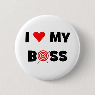 Badge Rond 5 Cm J'aime mon patron