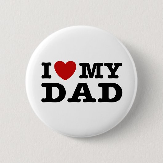 Badge Rond 5 Cm J'aime mon père (Devant)