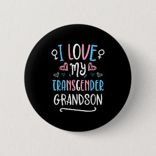 Badge Rond 5 Cm J'aime mon petit-fils transgenre Lgbt Trans Pride