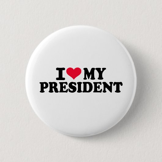 Badge Rond 5 Cm J'aime mon président (Devant)