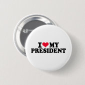 Badge Rond 5 Cm J'aime mon président (Devant & derrière)