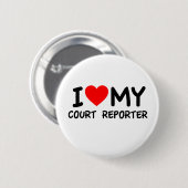 Badge Rond 5 Cm J'aime mon reporter (Devant & derrière)