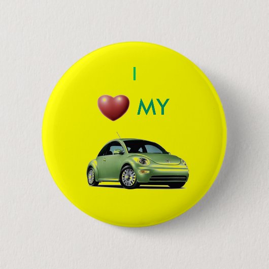 Badge Rond 5 Cm j'aime mon slugbug (Devant)