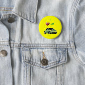 Badge Rond 5 Cm j'aime mon slugbug (En situation)