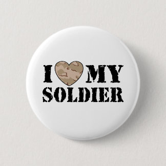 Badge Rond 5 Cm J'aime mon soldat