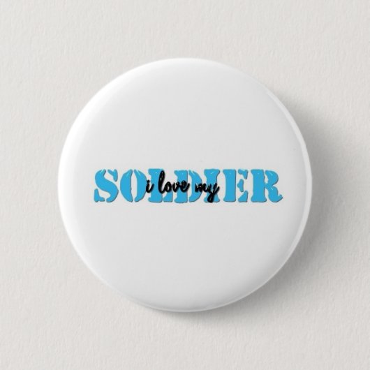 Badge Rond 5 Cm J'aime mon solider (Devant)