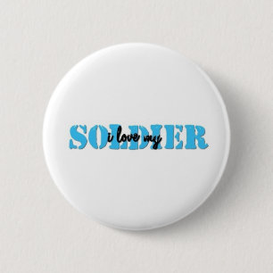 Badge Rond 5 Cm J'aime mon solider