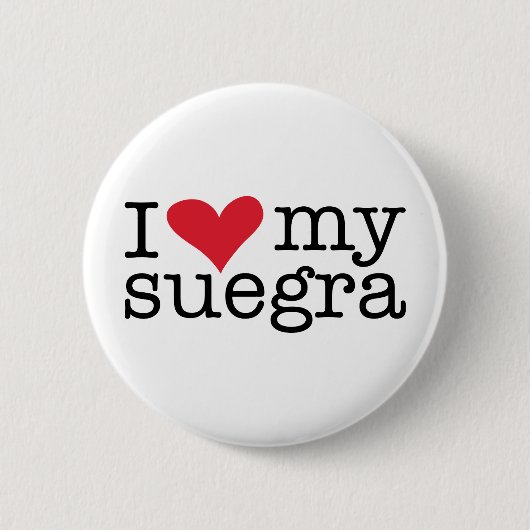 Badge Rond 5 Cm J'Aime Mon Suegra (Mère En Droit) (Devant)