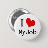 Badge Rond 5 Cm J'aime mon travail (Devant & derrière)