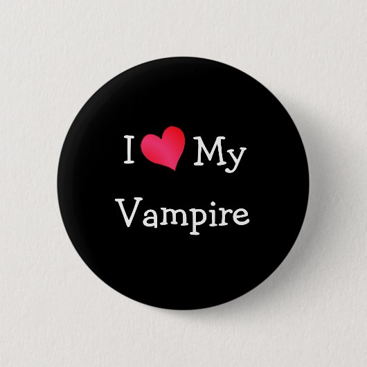 Badge Rond 5 Cm J'Aime Mon Vampire (Devant)