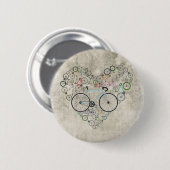 Badge Rond 5 Cm J'aime mon vélo (Devant & derrière)