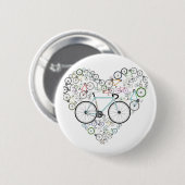 Badge Rond 5 Cm J'aime mon vélo (Devant & derrière)
