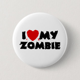 Badge Rond 5 Cm J'Aime Mon Zombie