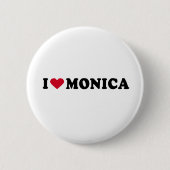 BADGE ROND 5 CM J'AIME MONICA (Devant)
