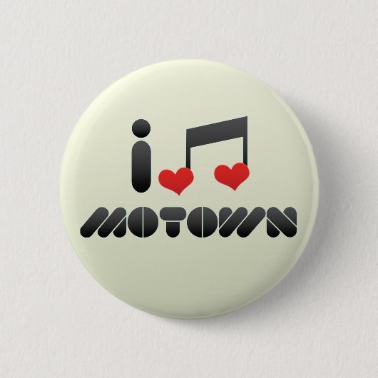 Badge Rond 5 Cm J'aime Motown (Devant)