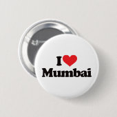 Badge Rond 5 Cm J'aime Mumbai (Devant & derrière)