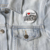Badge Rond 5 Cm J'aime Munich (En situation)