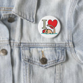 Badge Rond 5 Cm J'Aime Nager (En situation)