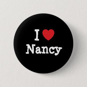 Badge Rond 5 Cm J'aime Nancy coeur T-Shirt