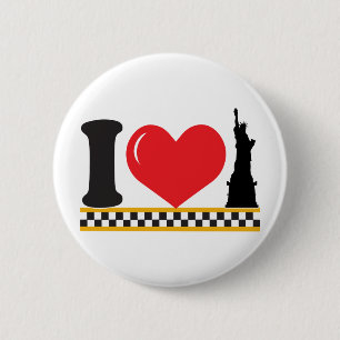 Badge Rond 5 Cm J'aime New York