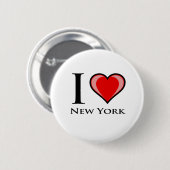 Badge Rond 5 Cm J'aime New York (Devant & derrière)