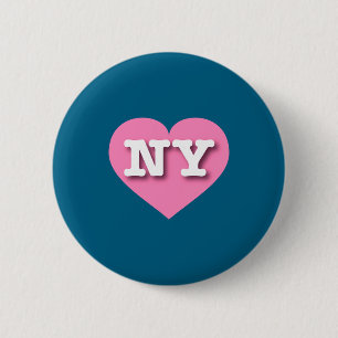 Badge Rond 5 Cm J'aime New York Ny Nk Cœur _1