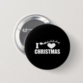 Badge Rond 5 Cm J'aime Noël (Devant & derrière)