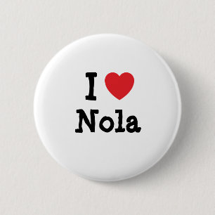 Badge Rond 5 Cm J'aime Nola coeur T-shirt