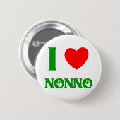 Badge Rond 5 Cm J'aime Nonno (Devant & derrière)