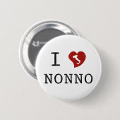 Badge Rond 5 Cm J'aime Nonno (Devant & derrière)