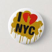Badge Rond 5 Cm J'aime NY (Devant)