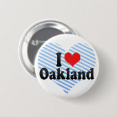 Badge Rond 5 Cm J'aime Oakland (Devant & derrière)